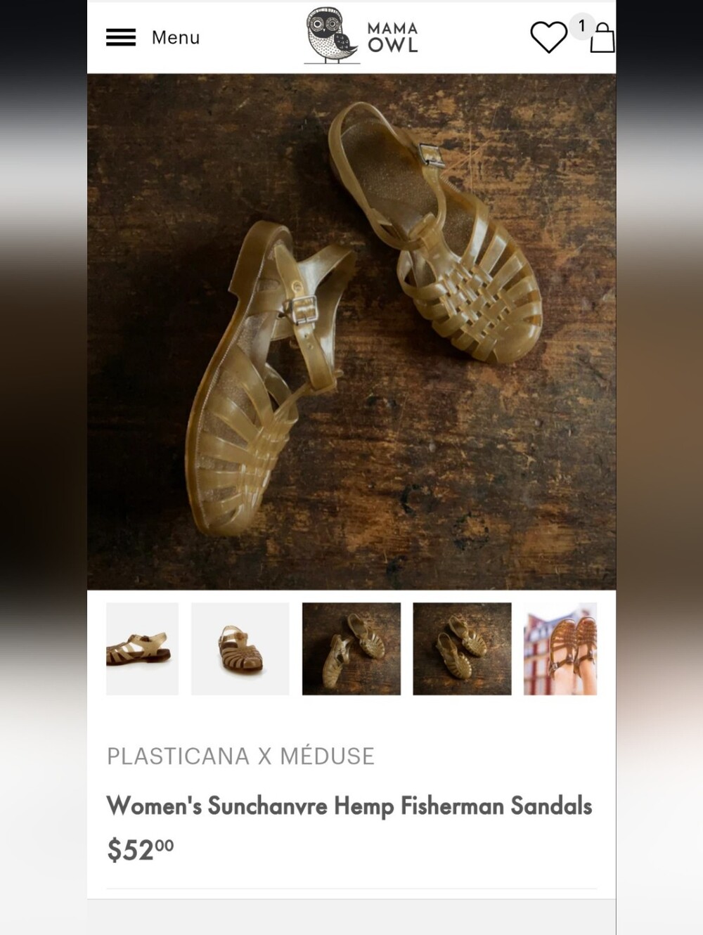 Plasticana x Méduse— Women's Sunchanvre Hemp Fisherman Sandals - Picture 3 of 5